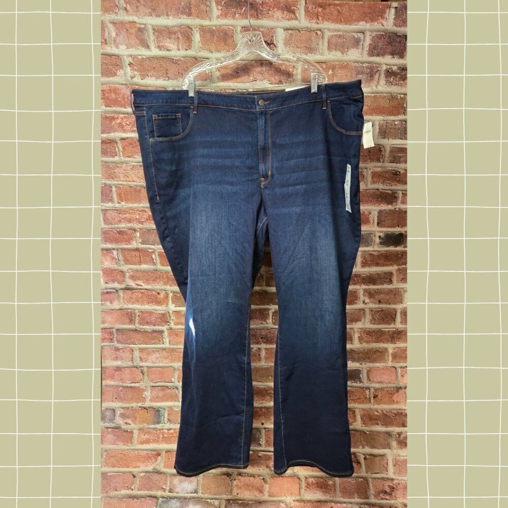 Women's OLD NAVY Mid Rise Kicker Boot Cut‎ Denim Jeans Size 30